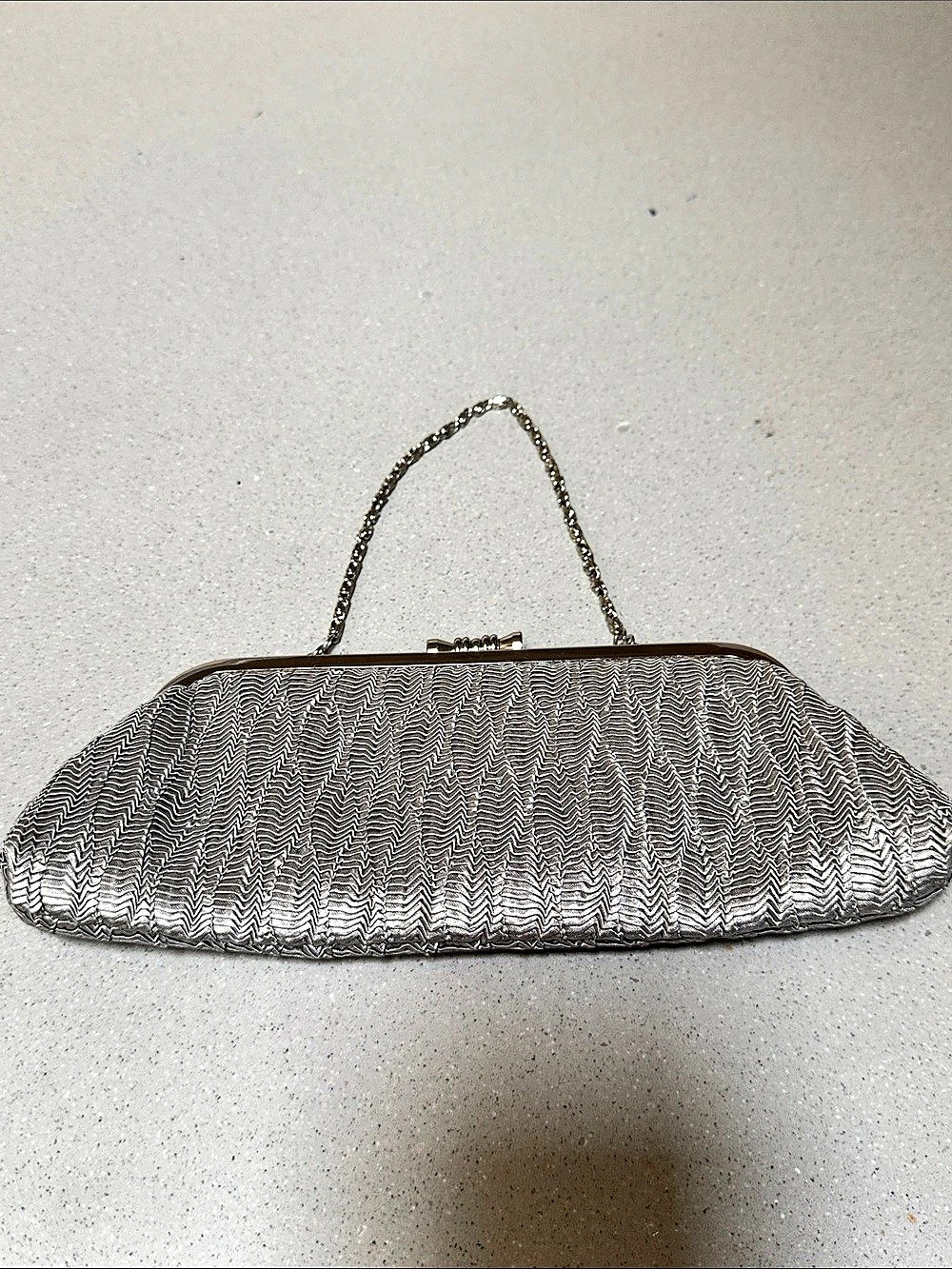 Metaphor Y2K Silver Clutch With 2 Handle Options